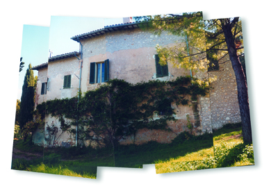 agriturismo a spoleto - la facciata in pietra